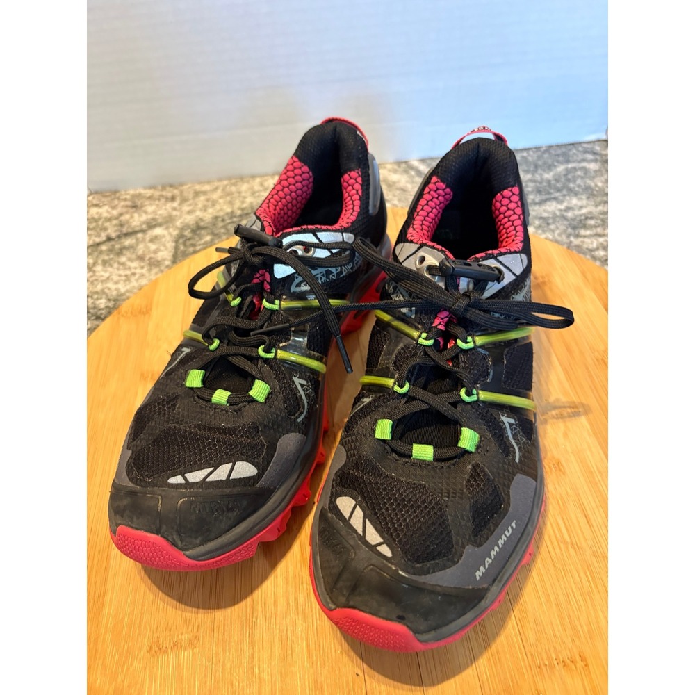Mammut MTR 141 Women Trail Running Shoes Black Pink Lime Green Raichle US 6